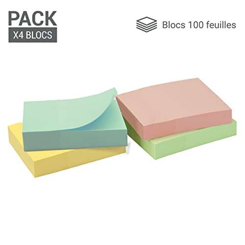 Repositionable Notepad 4 x 100 Sheets 50 x 37 mm (Pastel) - 87p @ Amazon