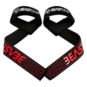 Beast Gear Weight Lifting Straps - Professional with Gel Straps £7.97 Prime (+£4.99 Non Prime) @ Amazon / Andromache