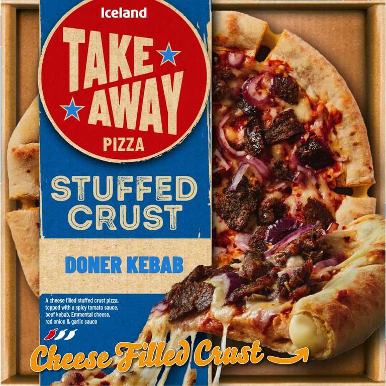Iceland Stuffed Crust Doner Kebab Pizza 485g 2 FOR £5