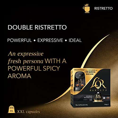 L’OR BARISTA Double Ristretto XXL Coffee Capsules ( 50-pack £12.50 / £11.24 with subscribe and save and voucher @ Amazon