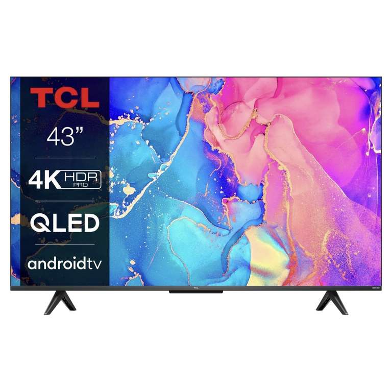 TCL 43C635K 43" 4K Smart TV QLED TV with Android TV - £245.65 using code @ Hughes / eBay