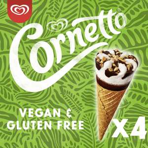 Cornetto Vegan & Gluten Free Ice Cream Cones 4x90ml £2.50 @ Sainsburys