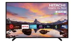 Hitachi 50 Inch 50HK6200U 4K UHD HDR LED Freeview TV - £240 free click & collect @ Argos