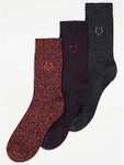 Assorted Knitted Fox Detail Ankle Socks 3 Pack - Free C&C