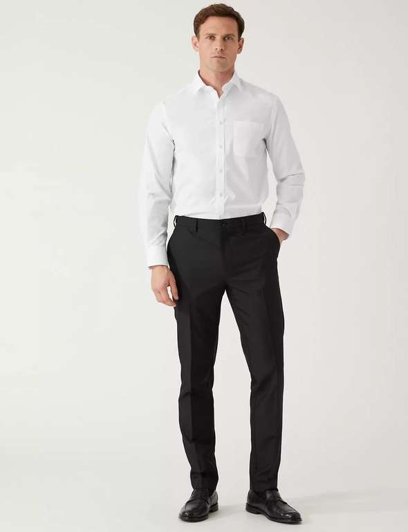 M&S Collection 5 Pack Tailored Fit Long Sleeve Shirts (Size 14.5 & 15) - £20 + Free Click and Collect @ Marks & Spencer