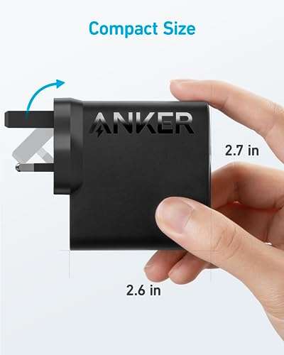 Anker USB C Plug, 100W MacBook Pro Charger, Foldable Fast Charger (inc 5ft USB C to USB C Cable) with voucher - Sold by AnkerDirect UK / FBA