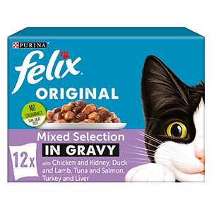 Felix Adult Wet Cat Food Mixed Selection In Gravy Variety 4x (4 x 12 x 100g) - 192 Pouches - £33.60 With Max S&S & Voucher