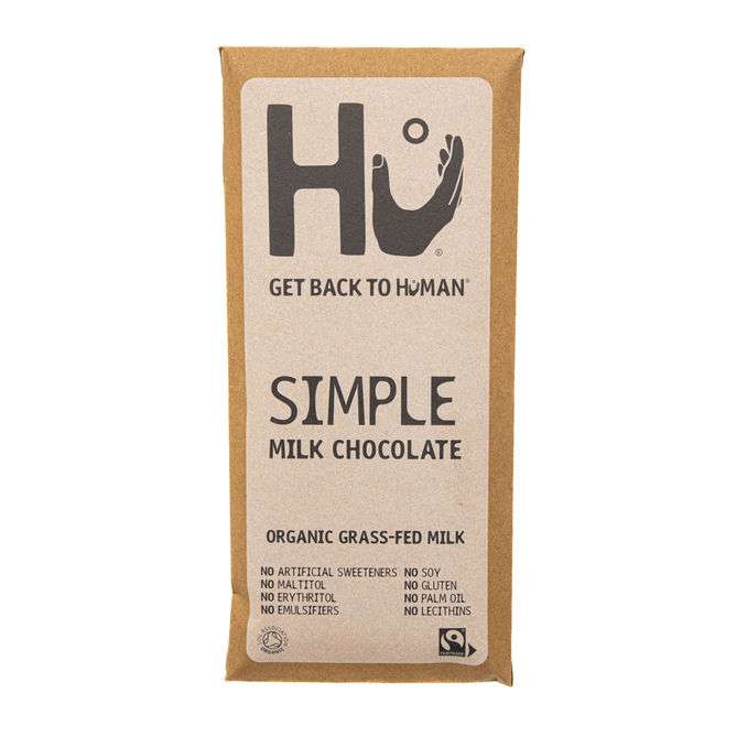 "Hu" Simple organic Milk Chocolate bar 60g - Liscard Wirral