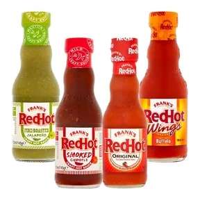 Mix and match - Franks Original or Buffalo Wings 148ml or Smoked Chipotle or Roasted Jalapeno 135ml - 2 for £2.50 @ Asda