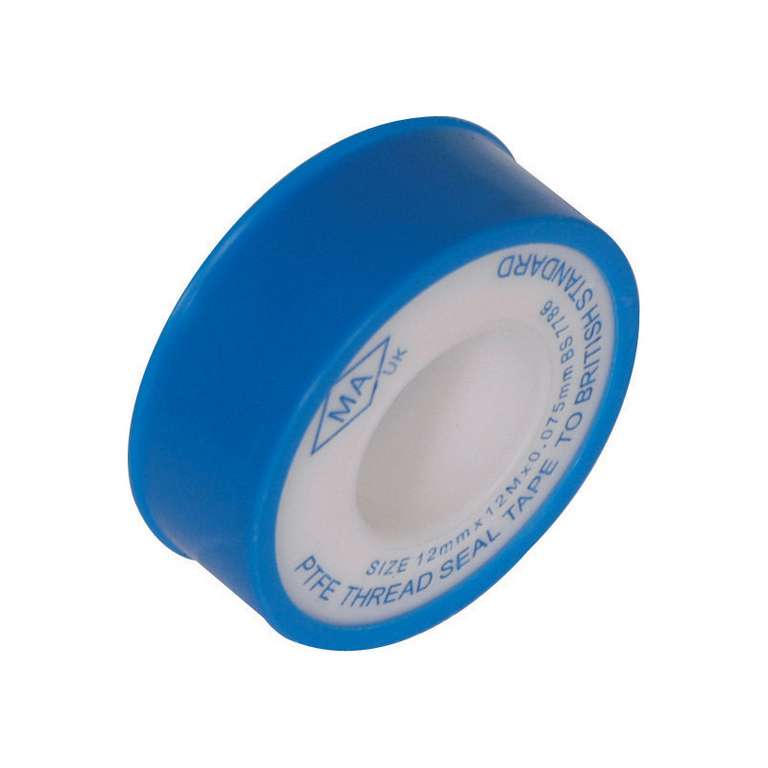 PTFE Tape 12mm x 12m 0.17P Free Click & Collect 17p @Toolstation