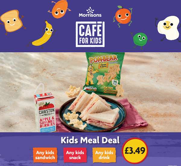 Two Main Meals + Two Hot Drinks or Two Coca Cola for £10.00 @ Morrisons Cafe