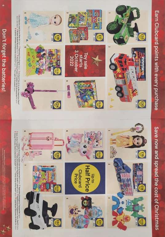 Up To 50% off toy sale - starts 3rd October 2022 @ Tesco