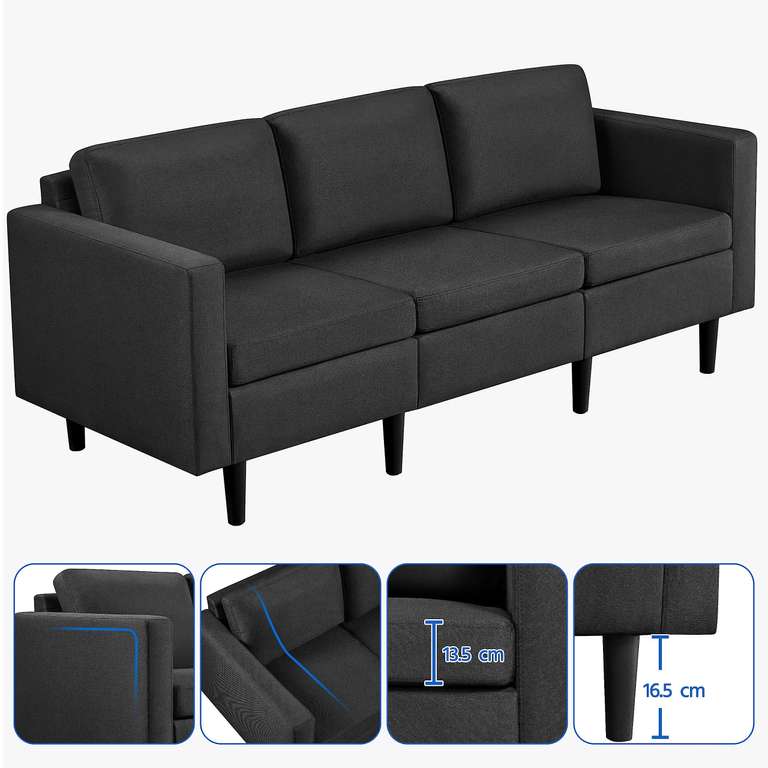 Yaheetech 3 Seater Sofa W/Voucher - Sold by Yaheetech UK