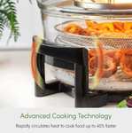 Emperial 17L Halogen Convection Oven Cooker Air Fryer with Extender Ring Black - NODOL UK