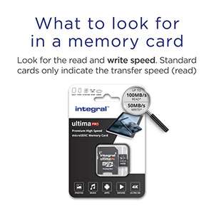 Integral 64GB Micro SD Card 4K Ultra-HD Video Premium High Speed Memory Microsdxc Up To 100MB/S V30 UHS-I U3 A1 C10