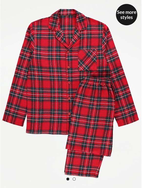 Adsa George Mens PJs Half Price - Was £16 Now £8. FREE Click & Collect