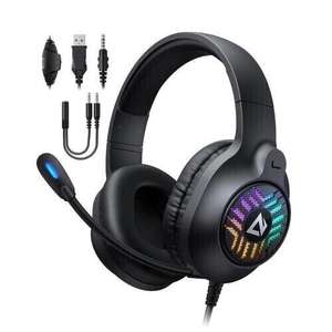 Aukey GH-X1 RGB Gaming Over-Ear Headset / Headphones With Mic (Total Digital Stores)