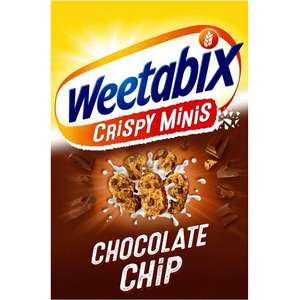 Weetabix crispy minis chocolate chip 600g Found for £1.45 at Co-op Mill Road (Cambridge)