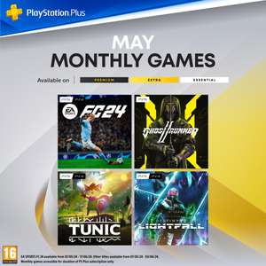 PS Plus Essential (May) - EA Sports FC 24, Ghostrunner 2, Tunic, Destiny 2: Lightfall