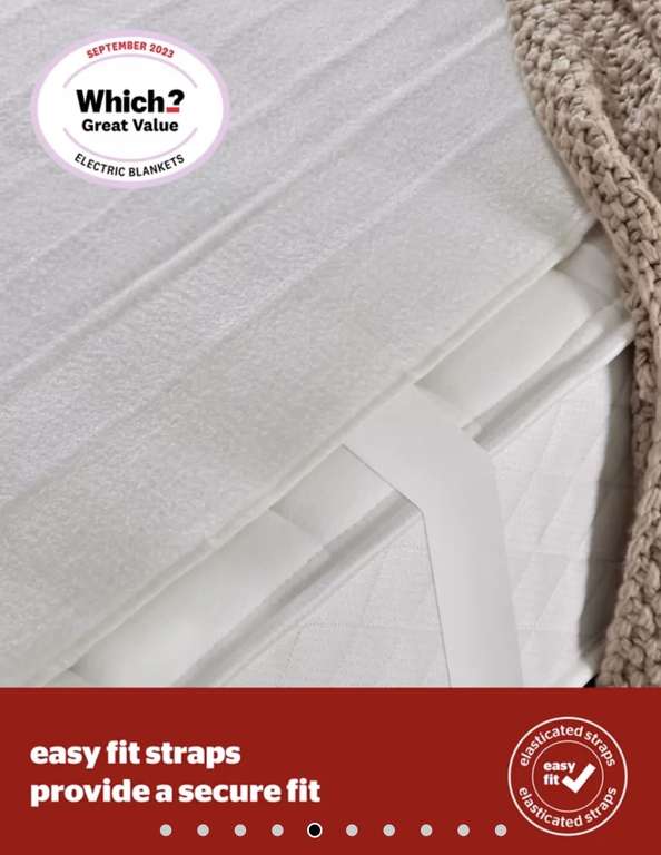 SILENTNIGHT Comfort Control Fleece Electric Blanket Single