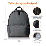 30L Backpack Daypack with Padded Shoulder Straps & Laptop Sleeve (Grey) - £8.56 with voucher @ Amazon