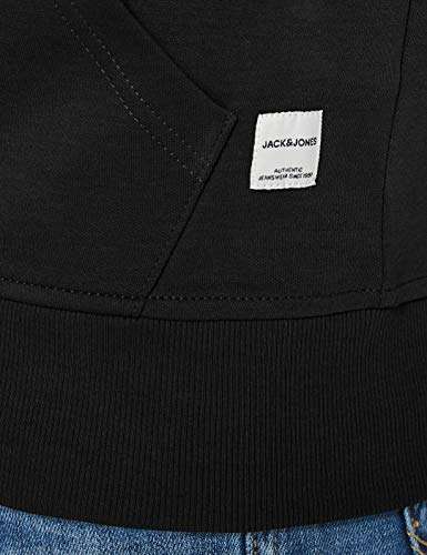 Jack & Jones Mens Basic Zipped Brushed Cotton Hoody - Black £17.50 @ Amazon