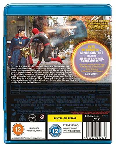 Spider-Man: No Way Home Blu-ray - Sold by D & B ENTERTAINMENT FBA