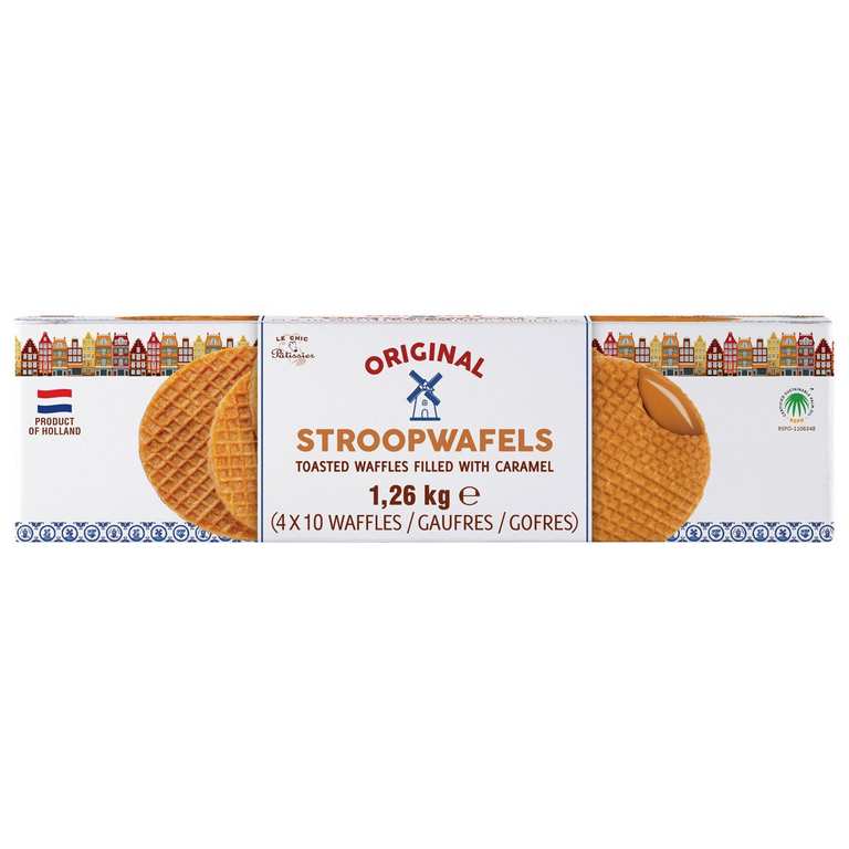 Le Chic Patissier Stroopwafels, 40 Pack 1.26kg