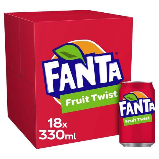 Fanta Fruit Twist 18 X 330Ml £6.50 (Clubcard Price) @ Tesco