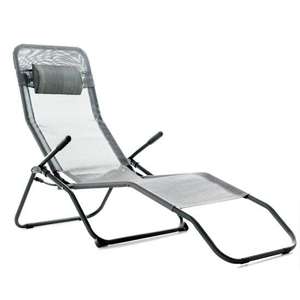 Monaco Folding Recliner Sun Lounger - Grey £29.99 + Free Click & Collect / £4.95 Delivery @ Robert Dyas