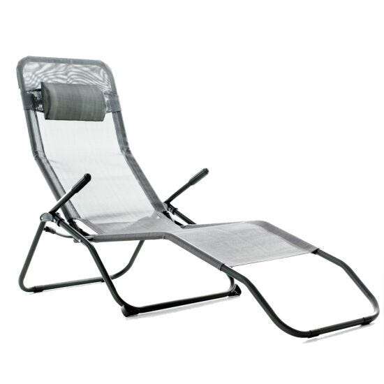 Monaco Folding Recliner Sun Lounger - Grey £29.99 + Free Click & Collect / £4.95 Delivery @ Robert Dyas