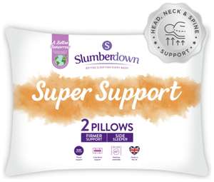 Slumberdown Support Firm Pillow - 2 Pack - Free C&C