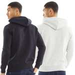 French Connection Mens FC O/Head Two Pack Hoodies Marine/Light Grey Melange £24.99 + £4.99 delivery @ MandM Direct