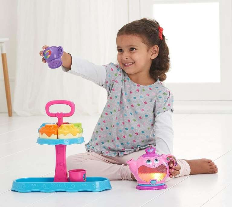 LeapFrog 603203 Musical Rainbow Party Learning Toy and Pretend Play Tea Set for Children with Shape Sorter, Lights and Songs
