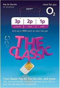 O2 Classic PAYG Sim Card - 20p with automatic code applied at checkout @ eBay / simcardwarehouse