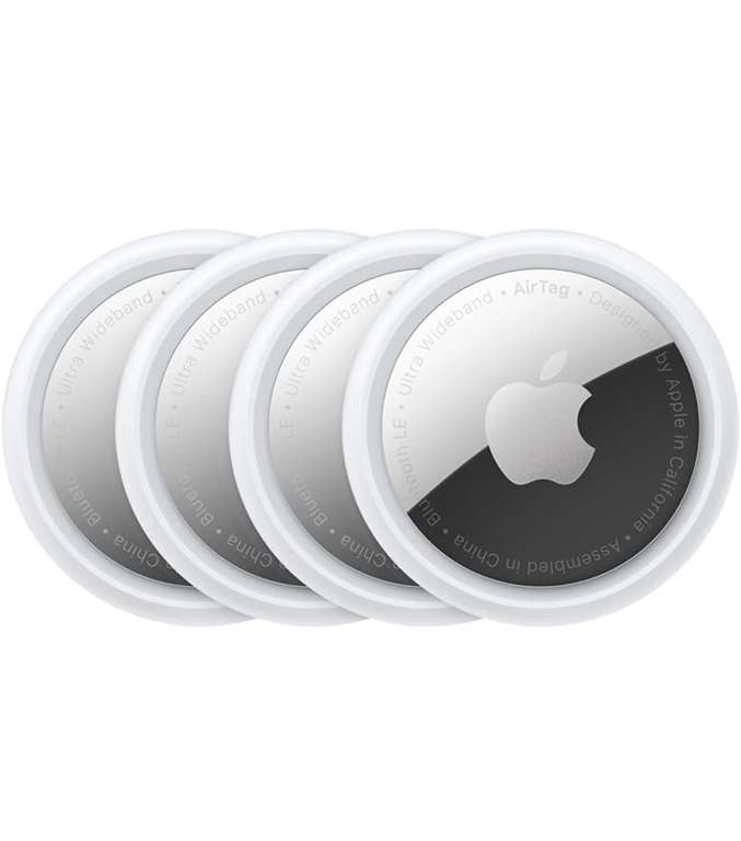 Apple AirTag (4 pack). Track and find your keys, wallet, luggage, backpack