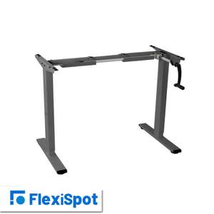Flexispot Crank-adjustable standing Desk H1 [Frame Only] - White, Black or Grey - 5 Year Warranty - £99.99 Delivered Using Code @ Flexispot