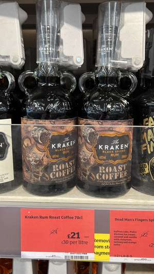 Kraken (Roast Coffee) Black Spiced Rum 70cl - £21 @ Sainsbury's