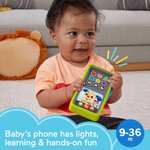 Fisher-Price Baby to Toddler Learning Toy Phone with Lights and Music, 2-in-1 Slide to Learn Smartphone, UK English Version