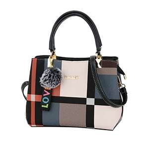 Holdfiturn Women Handbags Ladies Woman PU Leather Handbag Shoulder Message Bag Tote Purse £2.99 @ Amazon