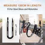 GRIFEMA GA1201-12 Bike Locks High Security with 2 Keys, Bike Chain Lock Heavy Duty, 120cm Bicycle/Cycling Lock