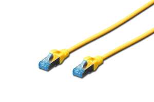 DIGITUS CAT 5e SF-UTP Patch Cable, 0.5m, Network LAN DSL Ethernet Cable, PVC, AWG 26/7, Yellow