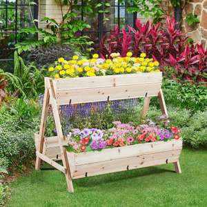 Yaheetech 3 Tier Raised Planters / Elevated Garden Bed with voucher @ Yaheetech UK
