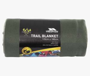 Trespass Snuggles, Soft Warm Fleece Sleeping Blanket 180cm x 120cm, Olive/Toast, £4.99 @ Amazon