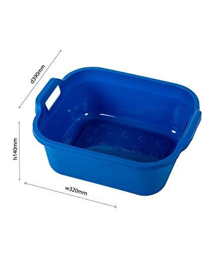 Addis Eco Made from 100% Recycled Plastic Washing up Bowl with twin handle, 9.5 litre, Light Grey - £3.36 @ Amazon