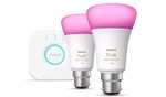 Philips Hue Smart LED Colour B22 (or E27) Bulbs & Bridge Starter Kit - Free C&C