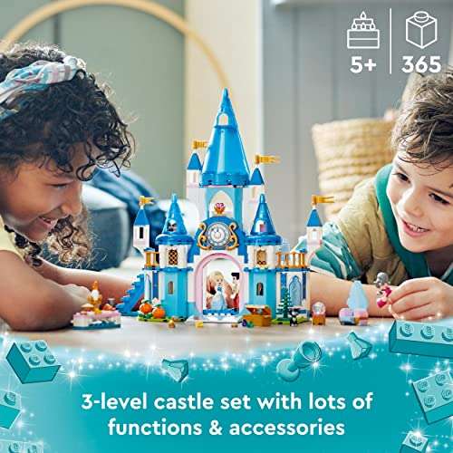 LEGO 43206 Disney Princess Cinderella and Prince Charming's Castle Doll House £51.99 @ Amazon