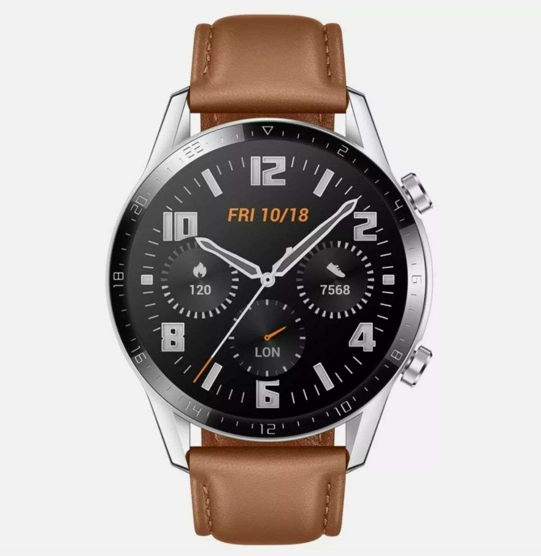 HUAWEI Watch GT 2 (46 mm) Smart Watch, 1.39 Inch AMOLED Pebble Brown -  £77.60 With Code (UK Mainland) @ AO / eBay - hotukdeals