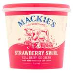 Mackies/Mackie's of Scotland Honeycomb 1L/Luxury Traditional Real Dairy Ice Cream 1L//Strawberry Swirl 1L - £2.25 Each @ Sainsbury's
