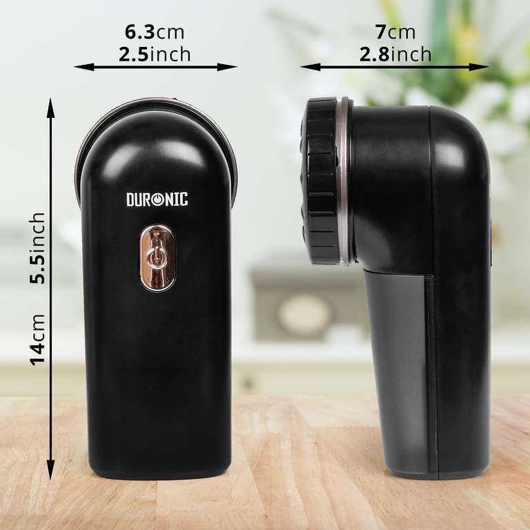 Duronic Fabric Shaver Removes Lint & Bobbles from Clothes (Black or White) - Discount At Checkout (Selected Users) Sold By Duronic FBA